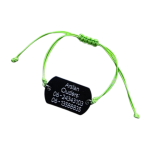 Armband SOS voor kinderen gegraveerd verstelbaar model dogtag mini zwart