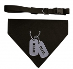 Honden bandana bedrukt met naam en dogtags