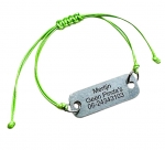 Armband SOS voor kinderen zilver aluminium gegraveerd 