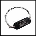 Armband gegraveerd aluminium rvs schakel