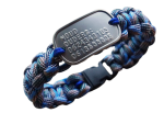 Paracord armband dogtag mini 3,5 cm RVS