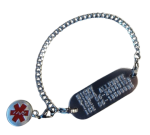 Armband SOS met geponste tag