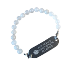 Medische armband edelsteen 2-zijde gravure