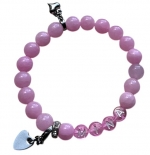Kindersieraden: armbandje met naam model "hearts" incl. 2 bedels hartje rvs