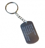 Sleutelhanger dogtag gegraveerd aluminium