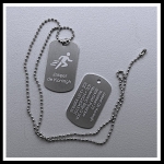 Dogtag sport 2-zijde gravure diverse afbeeldingen