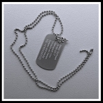 Dogtag gegraveerd met bedel esculaap aluminium