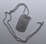 Dogtag gegraveerd met bedel esculaap aluminium
