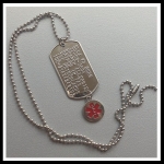 Dogtag rvs met medische bedel roestvaststaal