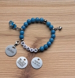 Kindersieraden: meisjes armbandje met naam model "naam bedel"  