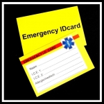 Sos wallet medical ID Card