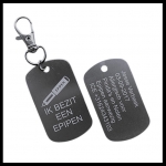 Sleutelhanger epipen 2-zijde gravure aluminium hoogglans