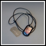 Dogtag met foto inclusief leren ketting gratis silencer 