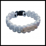 Paracord armband naamplaatje goudkleur