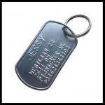 Dogtag naam groot lettertype 
