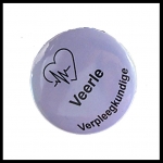 Button verpleegkundige hartslagteken 1 stuk 5cm of 7,5cm