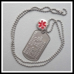 Dogtag medisch incl. medische bedel