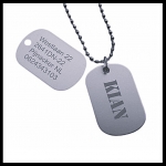 Dogtag mini aluminium gegraveerd