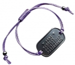 Armband geponst verstelbaar RVS op maat geknoopt