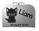 Geboortekoffertje poesje gepersonaliseerd diverse kleuren   