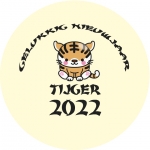 Buttons Happy Chinese New Year kinderen 5cm per stuk diverse design  