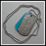 Dogtag met plexiglas hanger
