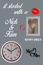 Trouwbord mr & mrs 40 x 60 met klok
