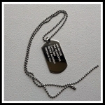 Dogtag RVS zilver 1 of 2 zijde gravure