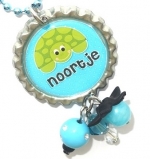 Ketting met naam model: "schildpadjes"