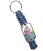 Paracord sleutelhanger dogtag met foto 