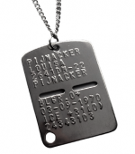 Dogtag kitesurfen aan schakelketting RVS