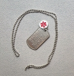 Dogtag allergie alarm RVS 