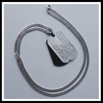 Dogtags RVS aan grove schakelketting RVS