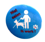 Hulphond button 1 stuk diverse designs 5cm