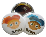 Buttons met naam model roetveegpietje per stuk 5cm