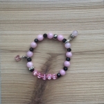 Jade armband met naam zwart kristal inclusief 2 bedels 