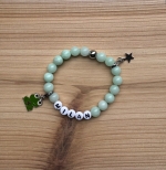 Kindersieraden: jongens armband met naam model "moed"    