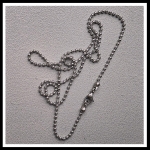 Balletjes ketting RVS 62 cm inclusief RVS karabijnslotje