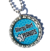 SOS ketting model: "allergie alarm"  evt.koker