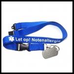 Keycord bedrukt medisch eigen tekst inclusief dogtag 