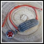 Armband medisch gegraveerd met bedel medisch teken