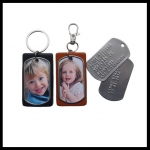 Leren sleutelhanger met foto gepersonaliseerd