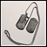Medische dogtag medical alert 1 of 2-zijde gravure ROESTVRIJSTAAL