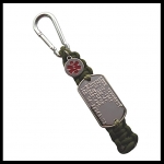 Medische sleutelhanger dogtag Paracord RVS