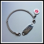 Medische armband RVS met plaat op uw maat gemaakt