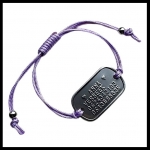 Armband geponst verstelbaar RVS op maat geknoopt