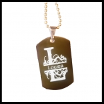 Dogtag gegraveerd RVS met je monogram en naam