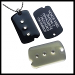 Dogtag gegraveerd aluminium Notch 
