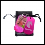 Dogtag met foto en gegraveerde afbeelding met naam