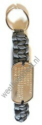 Paracord sleutelhanger dogtag sleutelring 